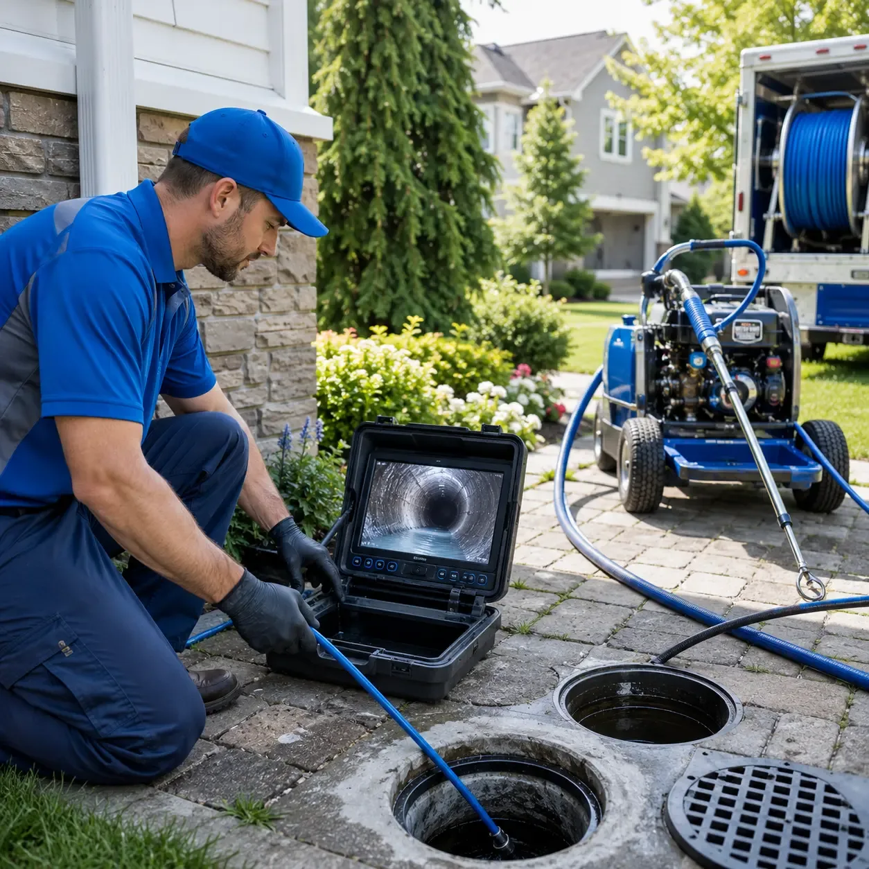 Outdoor drain cleaning professionals serving Shelton, CT